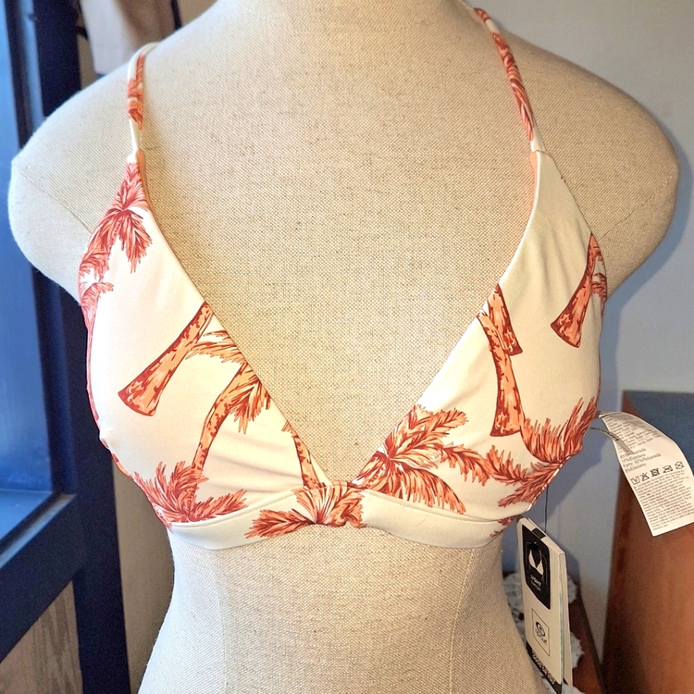 Rip Curl, "Kindred Palms Xback Tri" Bikini Top Size Large, Brand NWT Sty…